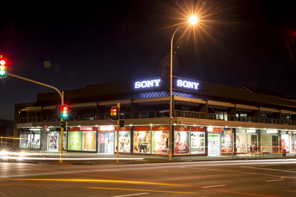 Illuminated Outdoor Corporate - Signage Sony Auckland